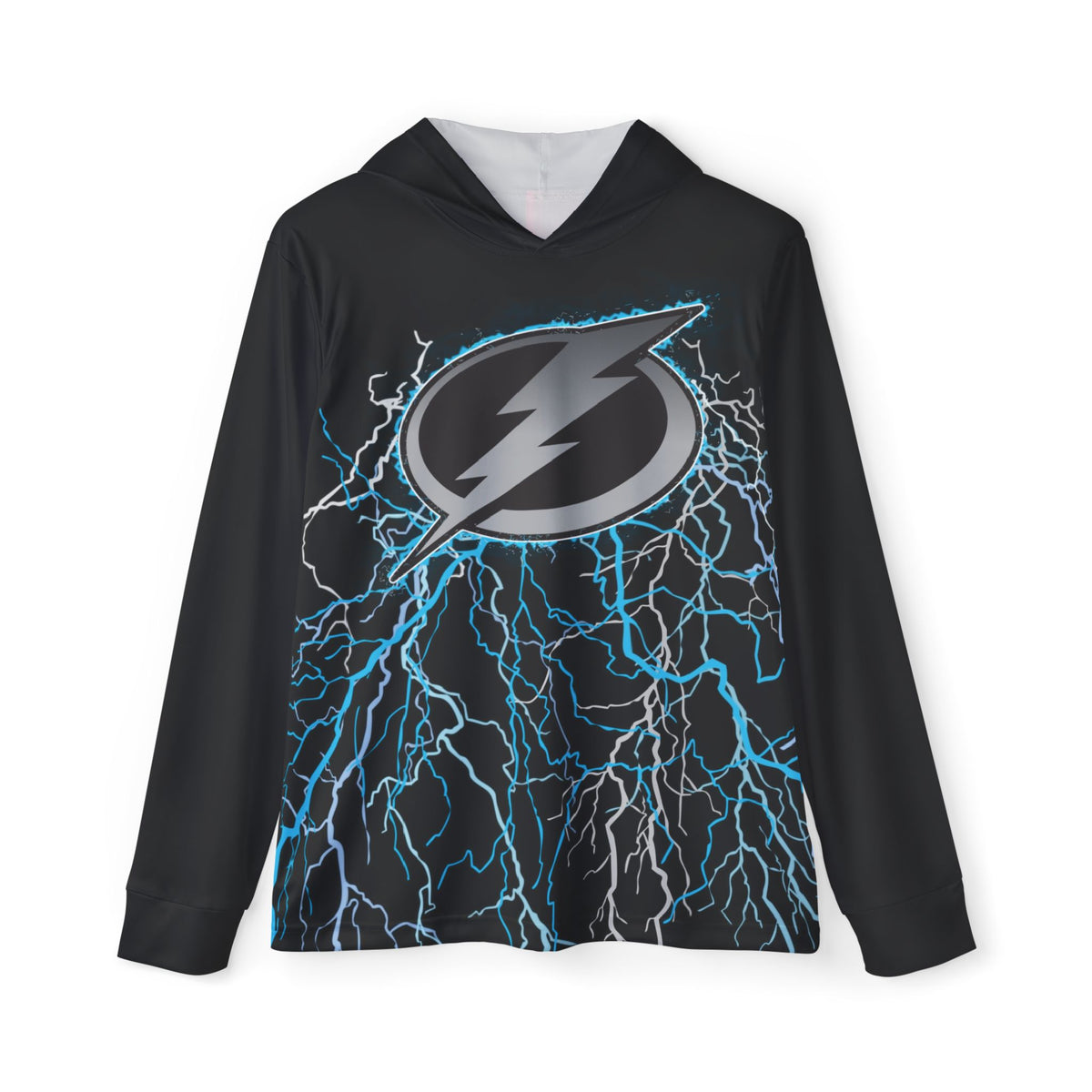Lightning Bolt Sports Hoodie — All-Over Electric Warmup Pullover