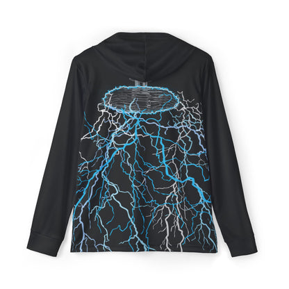 Lightning Bolt Sports Hoodie — All-Over Electric Warmup Pullover