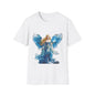 Angel & Prayer Unisex Softstyle T-Shirt - Spiritual Art Tee for Faith and Family